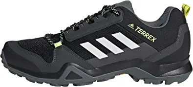 Adidas Hiking Boots: adidas outdoor Men's Terrex AX3 Hiking Boot, Black/White/Acid Yellow, 10 by Brand: adidas outdoor