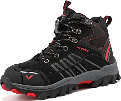 Boys Hiking Boots: Kids Hiking Boots Boys Girls Outdoor Walking Climbing Sneaker Comfortable Non-Slip Snow Shoes Hiker Boot Antiskid Steel Buckle Sole by Store JMFCHI Store