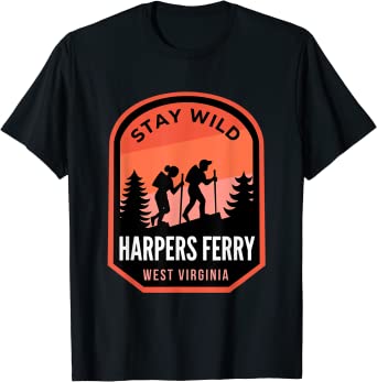 Harpers Ferry Hiking: Harpers Ferry West Virginia Hiking in Nature T-Shirt by Brand: Halpin Design Company