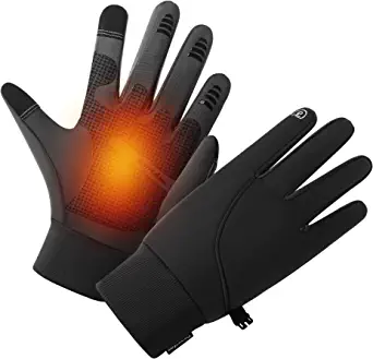 Hiking Gloves: Winter Gloves for Men，Waterproof Thermal Gloves Cold Weather Running Gloves for Men Women, Touchscreen Men’s Winter Gloves for Running Cycling Hiking Driving by Brand: Suneed