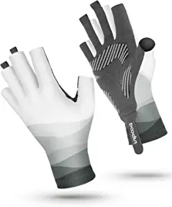 Hiking Gloves: kemimoto UV Protection Fishing Gloves, UPF50+ Sun Protection Fingerless Gloves Men Women Apply for Kayaking, Canoeing, Sailing, Rowing, Paddling, SUP, Hiking, Driving, Outdoor by Store kemimoto Store