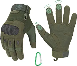 Hiking Gloves: kemimoto Tactical Gloves, Touchscreen Military Combat Gloves with Hard Knuckle for Men Hunting, Shooting, Airsoft, Paintball, Hiking, Camping, Motorcycle Gloves by Store kemimoto Store