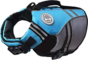 Pet Life Jackets: VIVAGLORY New Sports Style Ripstop Dog Life Jacket with Superior Buoyancy & Rescue Handle, Lake Blue, XS by Store Vivaglory Store