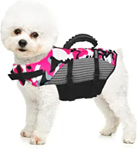 Pet Life Jackets: Dog Life Jacket Pet Safety Vest,Adjustable Lifesafer Swimming Vest, Dog Life Jacket for Swimming,Reflective Preserver with Rescue Handle for Small Medium and Large Dogs by Brand: YooGL