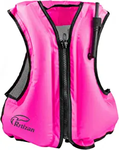 Pink Life Jackets: Rrtizan Swim Vest for Adults, Buoyancy Aid Swim Jackets - Portable Inflatable Snorkel Vest for Swimming, Snorkeling, Kayaking, Paddle Boating and Other Low Impact Water Sports Safety by Brand: Rrtizan