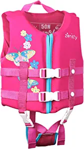 Pink Life Jackets: Zeraty Kids Swim Vest Life Jacket Toddler Float Jacket Boys Girls Floation Buoyancy Swimsuit with Adjustable Safety Strap, Suitable for 1-9 Year/22-50Lbs/Pink by Store Zeraty Store
