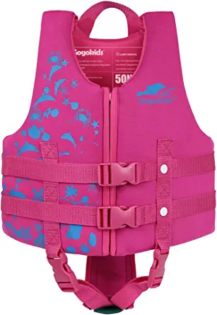 Pink Life Jackets: Kids Swim Vest Life Jacket - Boys Girls Float Swimsuit Buoyancy Swimwear by Store Gogokids Store