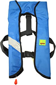 Sailing Life Jackets: Top Safety Adult Life Jacket with Whistle - Manual Version Inflatable Lifejacket Life Vest Preserver PFD for Boating Fishing Sailing Kayaking Surfing Paddling Swimming - Adjustable Life Saving Vest by Brand: SafeMax