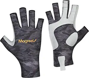 Surfing Gloves: Magreel UV Protection Fishing Gloves for Men Women, UPF50+ Sun Protection Fingerless Gloves Breathable Gloves for Sailing, Cycling, Boating, Kayaking, Padding, Surfing, Hiking by Store Magreel Store